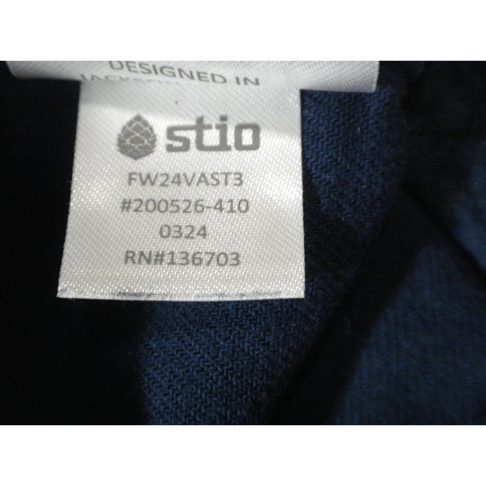 Stio Shirt Mens M Blue Miter Stretch Lightweight Flannel Organic Cotton Mountain - Picture 9 of 9
